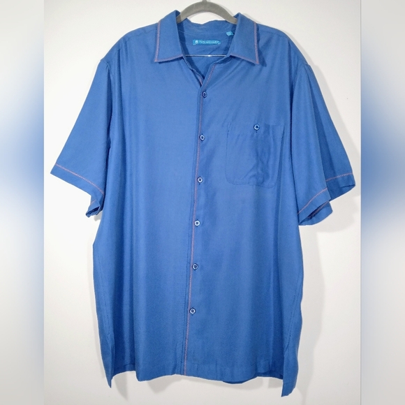 TORI RICHARD SERENADE SILK BLEND BUTTON DOWN SHIRT. - Picture 1 of 8